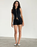 Image of Janae Vest Top in Stretch Tailoring Black