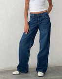 Image of Low Rise Parallel Jeans in Mid Blue Used