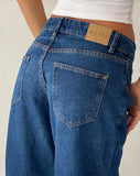 Image of Low Rise Parallel Jeans in Mid Blue Used