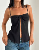 Image of Jastipa Longline Butterfly Top in Black