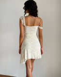 Image of Jati Mini Dress in Off White Canina Rose Lace