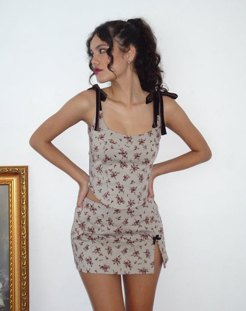 Image of Jatmi Corset Top in Rose Garden Grey