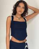 Image of Jatmi Corset Top in Dark Indigo