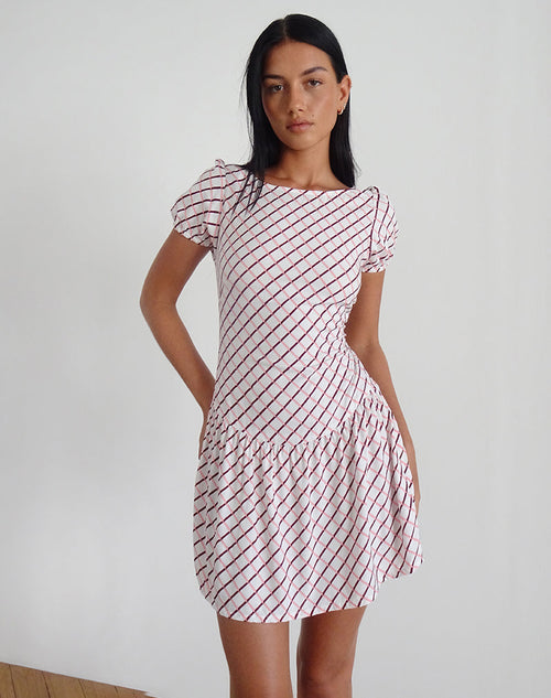 Image of Jemima Mini Dress in Geometric Tile