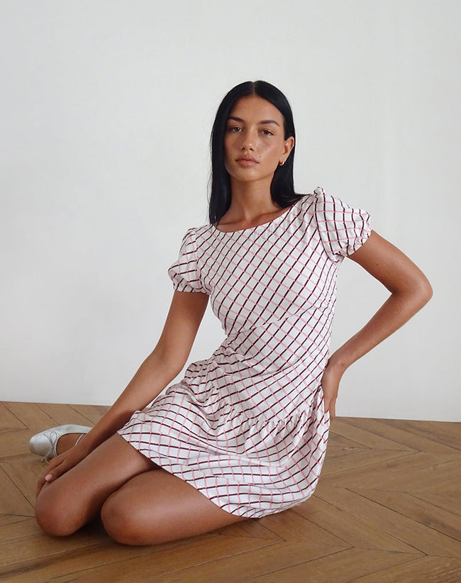 Image of Jemima Mini Dress in Geometric Tile