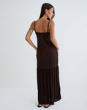 Image of Jenesis Maxi Dress in Crinkle Bitter Chocolate