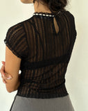 Image of Jennifer Unlined Top in Lace Black