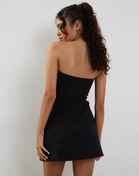 Image of Jeriah Bandeau Mini Dress in Black