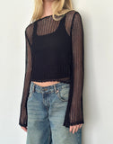 Image of Jessamyn Open Knit Jumper in Black