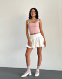 Image of Jiniso Crop Top in Pink Lady with Ivory Bows