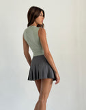 Image of Jiniso Crop Top in Sage with Ivory Bows