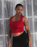 Image of Jinsu Crop Top in Adrenaline Red