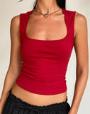 Image of Jinsu Crop Top in Adrenaline Red