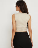 image of Jinsu Crop Top in Lycra Coconut Milk