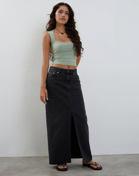 Image of Jinsu Crop Top in Desert Sage