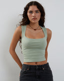 Image of Jinsu Crop Top in Desert Sage