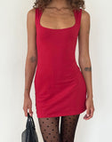 Image of Jinsuen Bodycon Mini Dress in Adrenaline Red