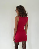 Image of Jinsuen Bodycon Mini Dress in Adrenaline Red