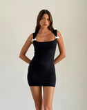 Image of Jinsuni Mini Dress in Black with White Bows