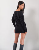 Image of Jionni Sweater Dress in Hotfix Black