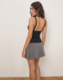 Image of Joanie Ribbed Knitted Cami Top in Black