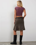 Image of Jojes Dipped Hem Tee in Cotton Hemp Mauve