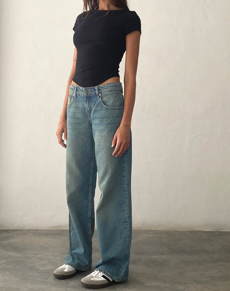 Parallel Jeans in Brown and Blue Acid