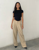 Image of Sakaria Wide Leg Trouser in Tailoring Stone