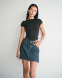 Image of Mini A-Line Skirt in Denim Indigo