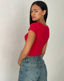 Image of Jojes Jersey Tee in Tango Red
