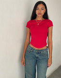 Image of Jojes Jersey Tee in Tango Red