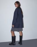 Image of Izora Short Trench Coat in Navy