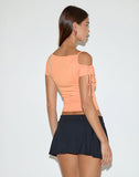 Image of Jophiel Cut Shoulder Top in Cupro Coral