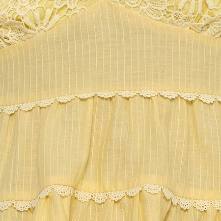 Juanita Frill Halterneck Top in Yellow