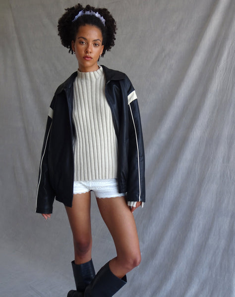 Image of Judah Oversized Chunky Rib Knit Jumper in Ecru