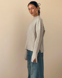 Image of Judah Oversized Chunky Rib Knit Jumper in Ecru