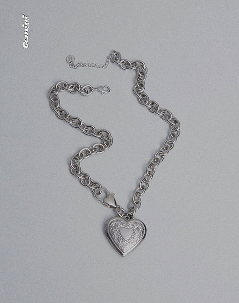 Image of Jude Chunky Heart Necklace by Gemini Jewels