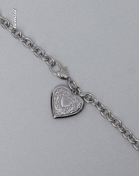 Image of Jude Chunky Heart Necklace by Gemini Jewels