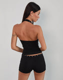 Image of Kento Hot Pant in Black with Eyelets