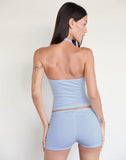Image of Eunia Shorts in Stripe Floral Baby Blue