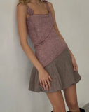 Image of Juliet Rosette Cami Top in Knitted Maroon