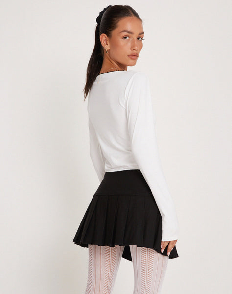 image of JUNIE BALLET JERSEY TOP WHITE