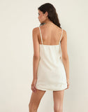Image of Juvia Babydoll Mini Dress in Chiffon Ivory