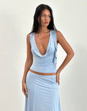 Image of Saylor Sleeveless Top in Slinky Sky Blue