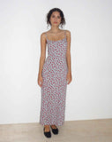 Image of Kafka Maxi Slip Dress in Blue Floral Ditsy