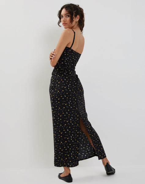 Image of Kafka Maxi Dress in Pretty Petal Black