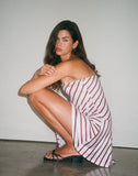 Image of Kagari Mini Dress in Diagonal Stripe Pink