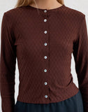 Image of Kahula Shirt in Argyle Mesh Brown