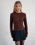 Image of Kahula Shirt in Argyle Mesh Brown