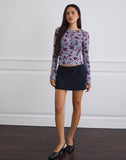 Image of Kahula Top in Lotus Flock Check Lavender